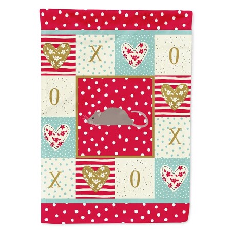 Carolines Treasures 28 x 0.01 x 40 in. Satin Rat Love Canvas House Flag CK5463CHF